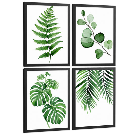 Posters Tropicales con Monstera, Eucalipto y Arte de Hojas de Palma