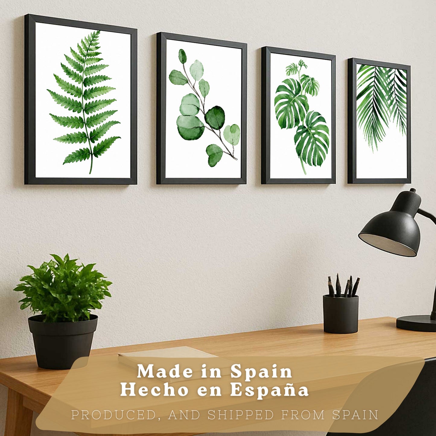 Posters Tropicales con Monstera, Eucalipto y Arte de Hojas de Palma
