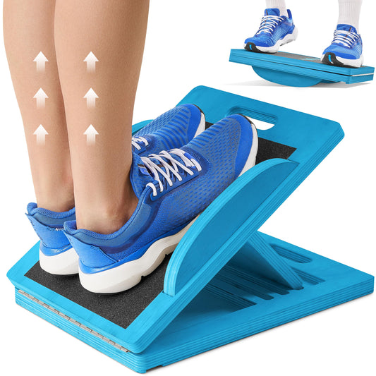 Tabla inclinada y de equilibrio 2 en 1: estirador de pantorrillas y tabla oscilante para estiramientos, sentadillas y entrenamiento de equilibrio y estabilidad
