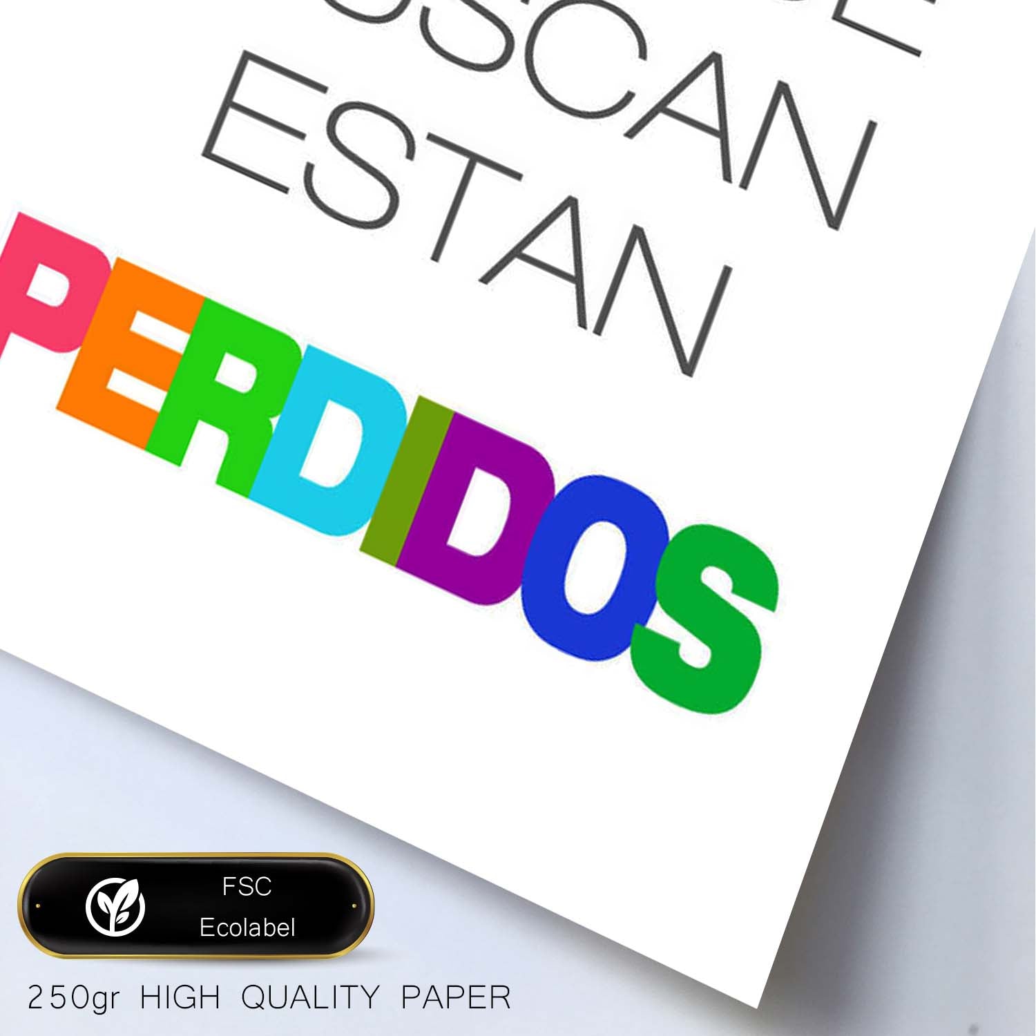 Poster con mensaje feliz. Lámina No todos los que buscan.-Artwork-Nacnic-Nacnic Estudio SL