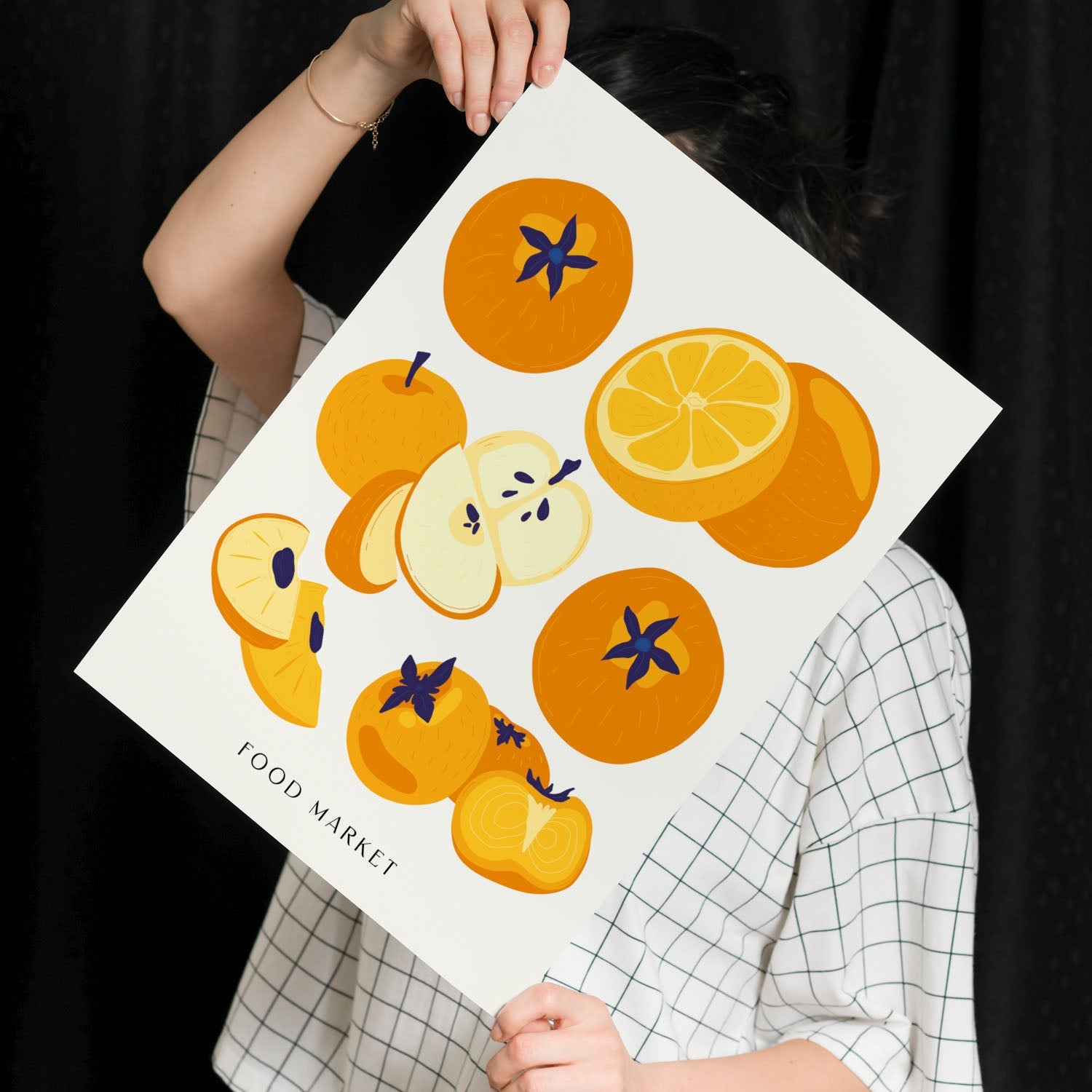 Orange Colored Fruits-Artwork-Nacnic-Nacnic Estudio SL