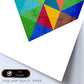 Poster con dibújo de geometría colorida. Lámina Corazón 2, ilustrada con con formas y figuras llenas de color.-Artwork-Nacnic-Nacnic Estudio SL