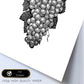 Poster de Grapes. Láminas de frutas y verduras en inglés.-Artwork-Nacnic-Nacnic Estudio SL
