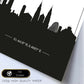 Poster con mapa de Eindhoven - Holanda. Láminas con Skyline de ciudades de Europa con sombra negra.-Artwork-Nacnic-Nacnic Estudio SL