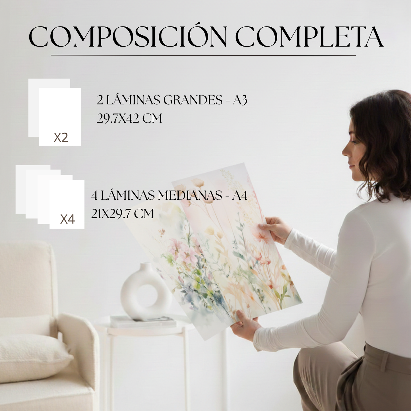 Nacnic Set de 6 Láminas Colección Floral