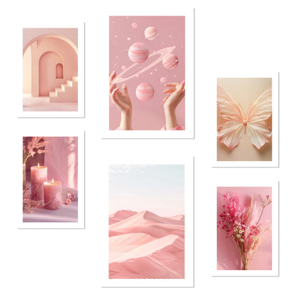 Composicion rosa pastel