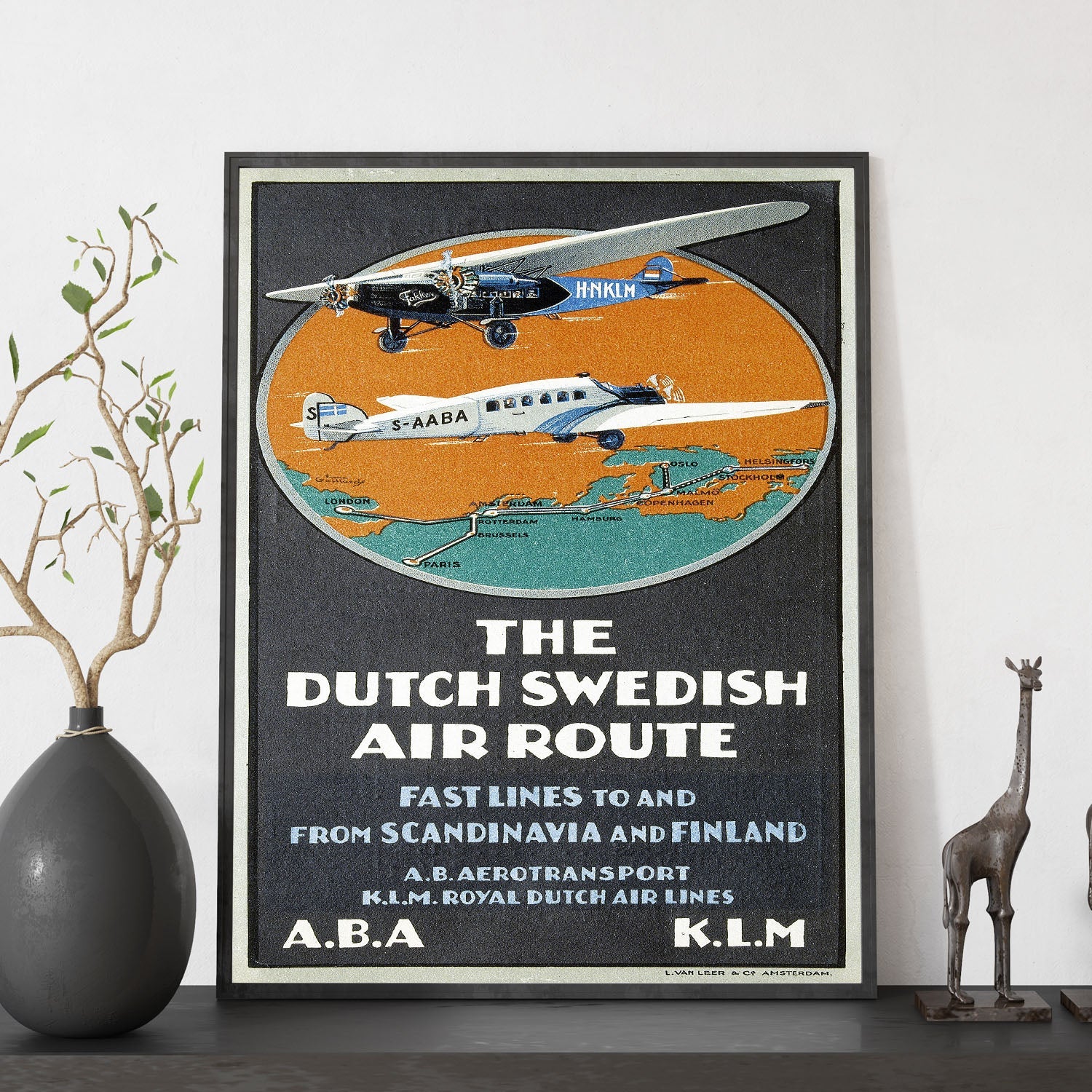 ABA_Advertisment_leaflet_about_The_Dutch_Swedish_Air_Route_by_ABA_and_KLM-Artwork-Nacnic-Nacnic Estudio SL