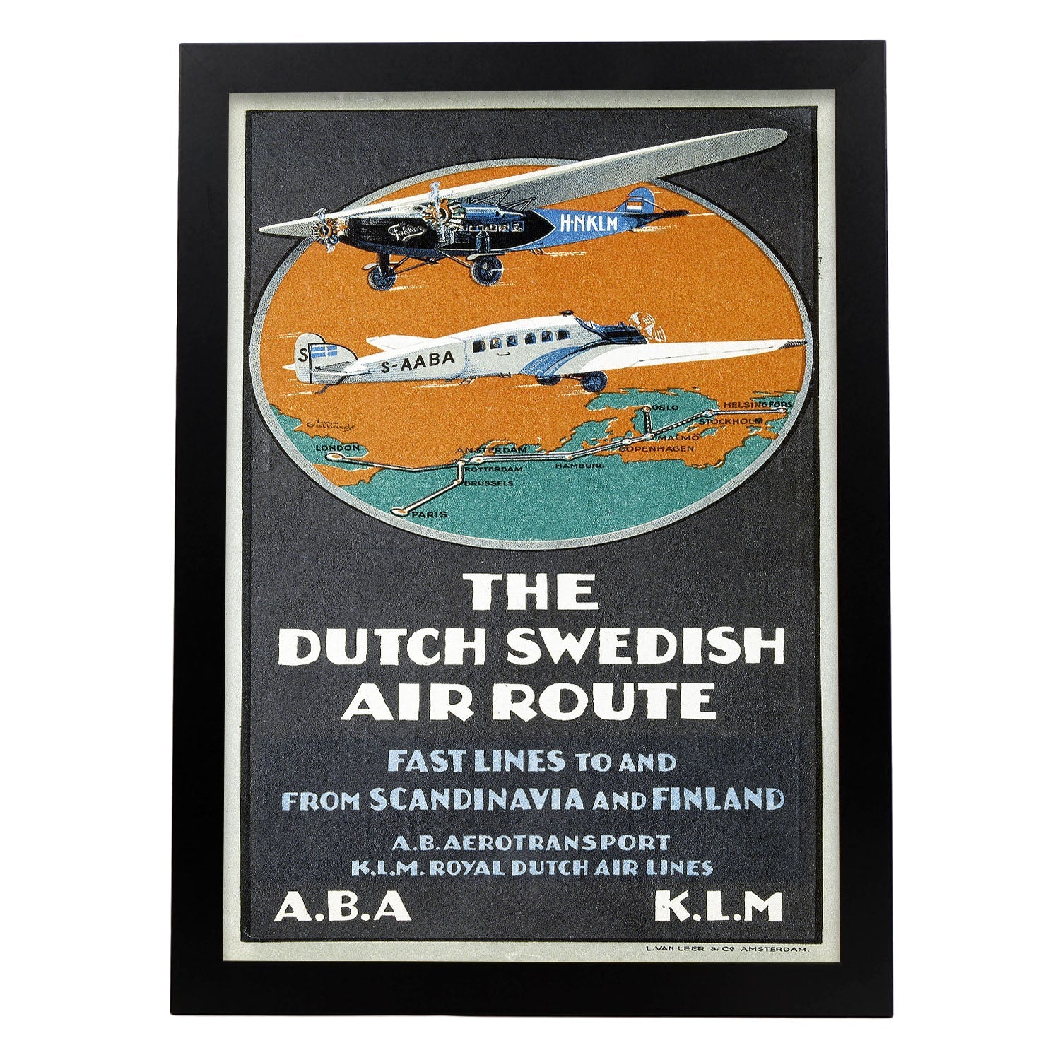 ABA_Advertisment_leaflet_about_The_Dutch_Swedish_Air_Route_by_ABA_and_KLM-Artwork-Nacnic-A3-Sin marco-Nacnic Estudio SL