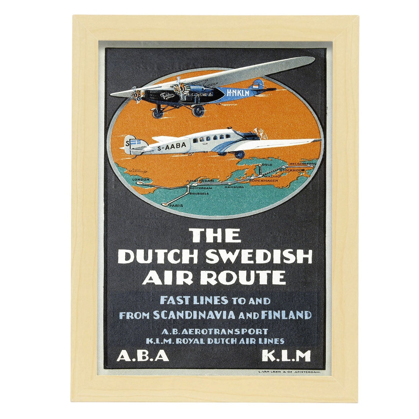 ABA_Advertisment_leaflet_about_The_Dutch_Swedish_Air_Route_by_ABA_and_KLM-Artwork-Nacnic-A4-Marco Madera clara-Nacnic Estudio SL