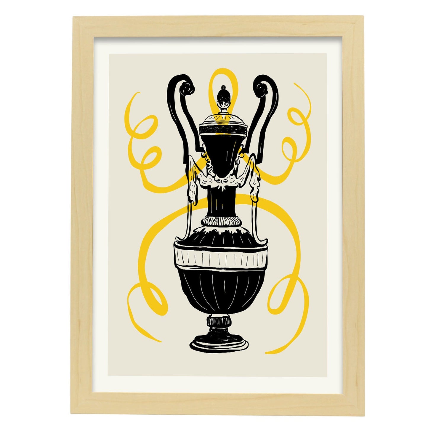 Acient Greek Vase-Artwork-Nacnic-A3-Marco Madera clara-Nacnic Estudio SL