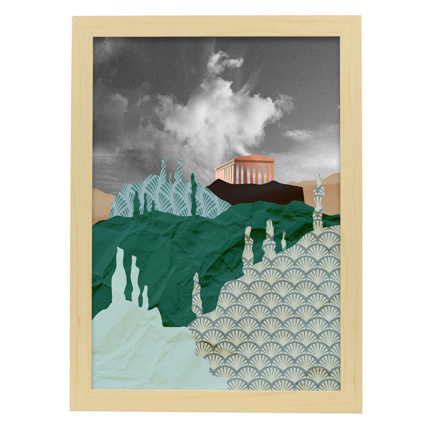 Acropolis-Artwork-Nacnic-A3-Marco Madera clara-Nacnic Estudio SL