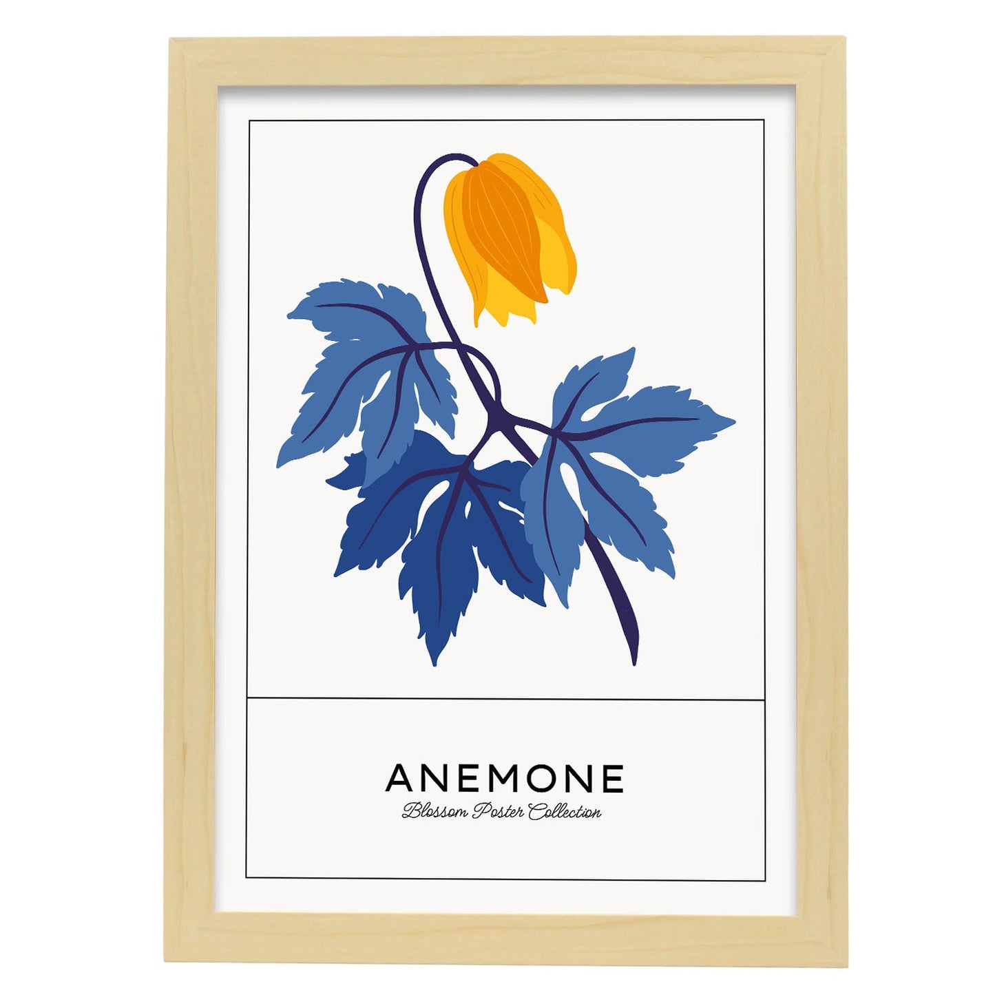 Anemone-Artwork-Nacnic-A3-Marco Madera clara-Nacnic Estudio SL