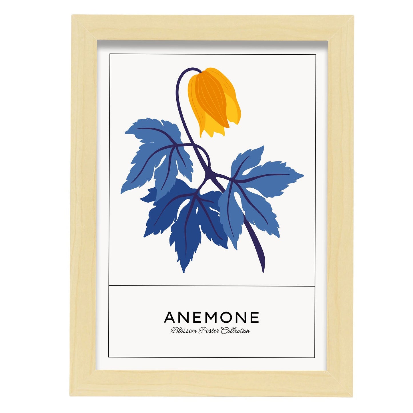 Anemone-Artwork-Nacnic-A4-Marco Madera clara-Nacnic Estudio SL