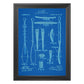 Azul - Pack de 4 Láminas con Patentes de Kayak. Set de Posters con inventos y Patentes Antiguas.-Artwork-Nacnic-Nacnic Estudio SL