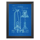 Azul - Pack de 4 Láminas con Patentes del Cuerpo DE Bomberos. Set de Posters con inventos y Patentes Antiguas.-Artwork-Nacnic-Nacnic Estudio SL