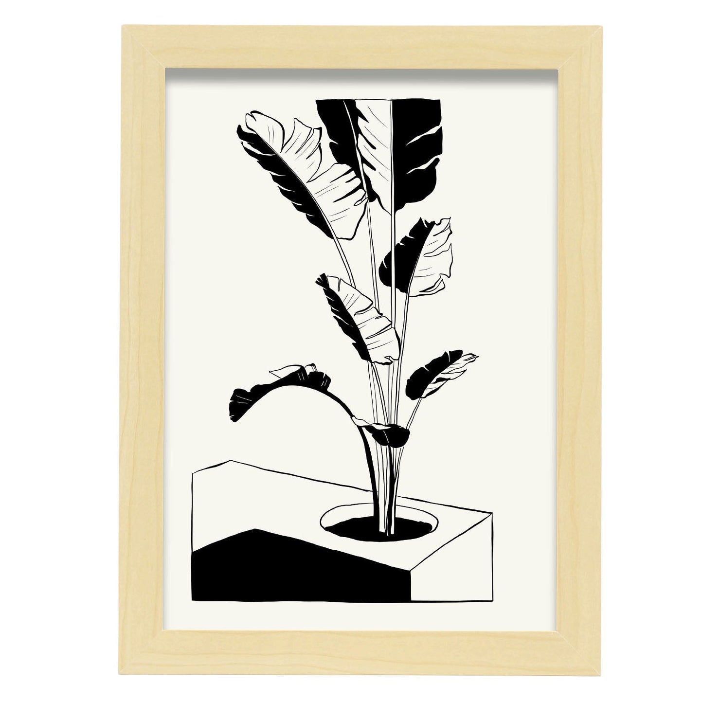 Banana Tree-Artwork-Nacnic-A4-Marco Madera clara-Nacnic Estudio SL