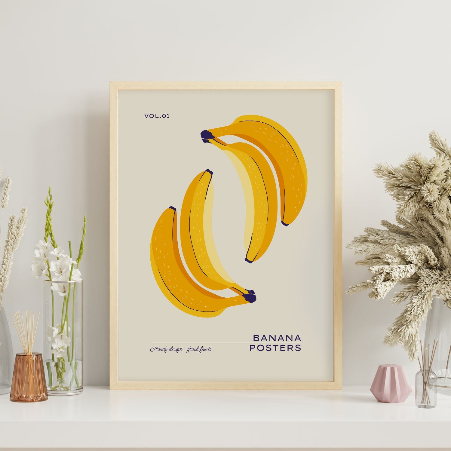 Banana Vertical Reflect-Artwork-Nacnic-Nacnic Estudio SL