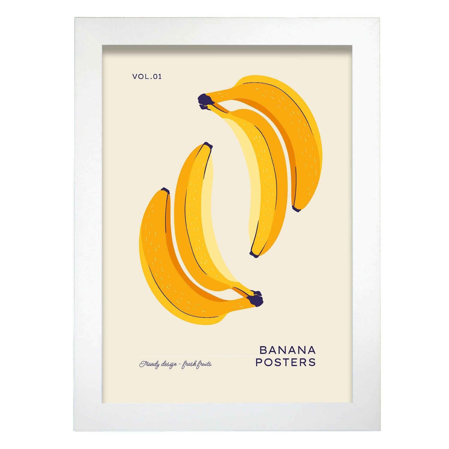 Banana Vertical Reflect-Artwork-Nacnic-A4-Marco Blanco-Nacnic Estudio SL