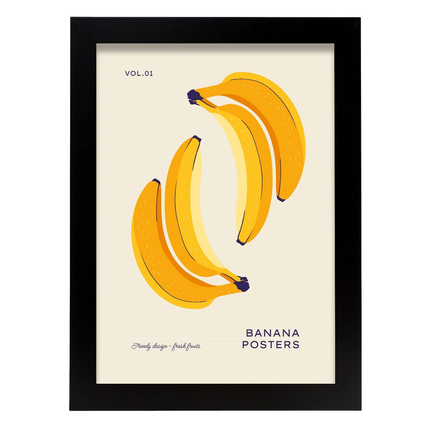 Banana Vertical Reflect-Artwork-Nacnic-A4-Sin marco-Nacnic Estudio SL