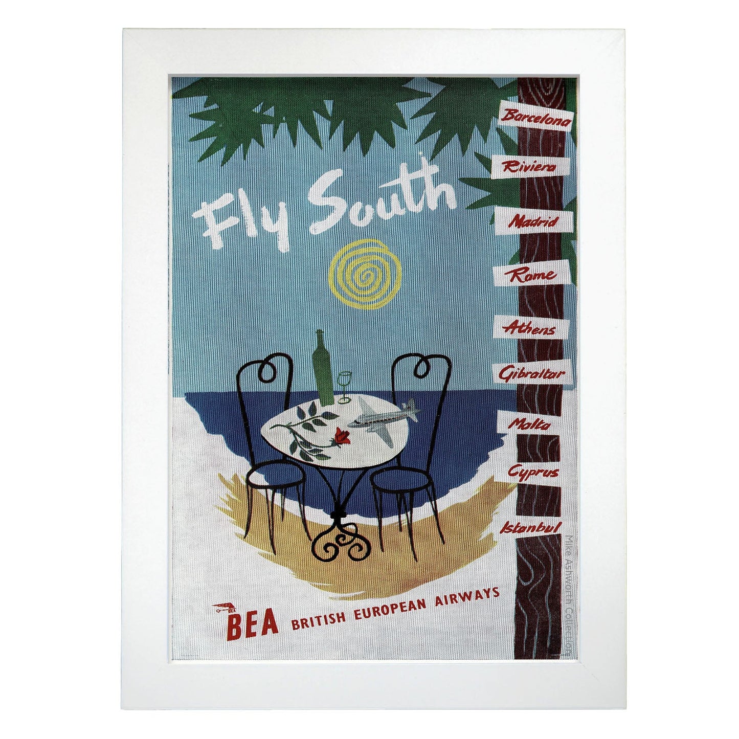 BEA-Fly-South-Poster-Artwork-Nacnic-A4-Marco Blanco-Nacnic Estudio SL