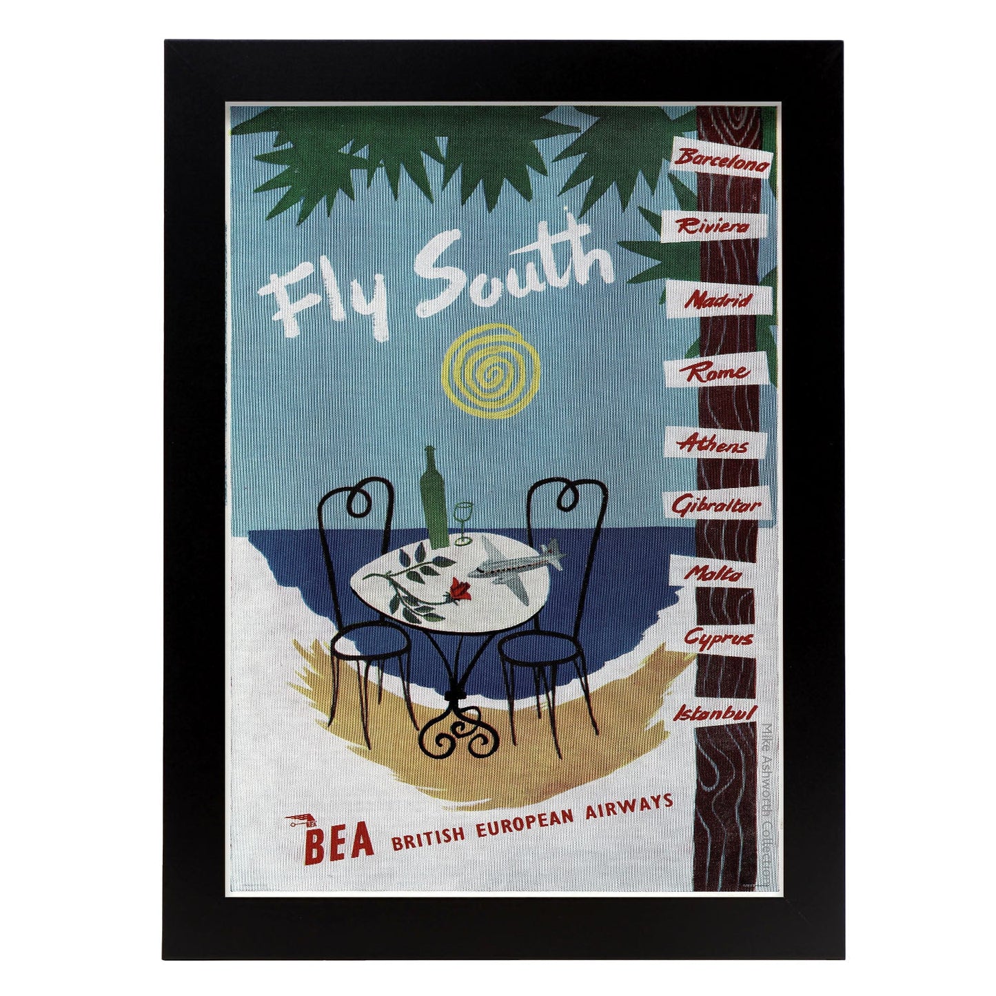 BEA-Fly-South-Poster-Artwork-Nacnic-A4-Sin marco-Nacnic Estudio SL
