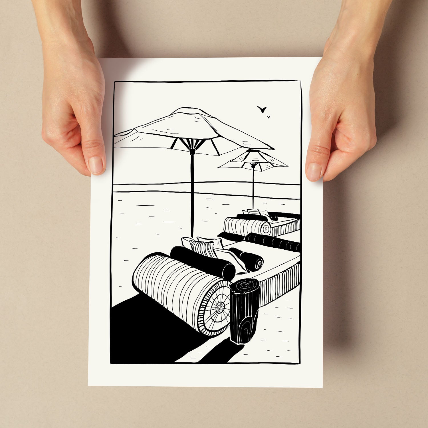 Beachside Umbrella-Artwork-Nacnic-Nacnic Estudio SL