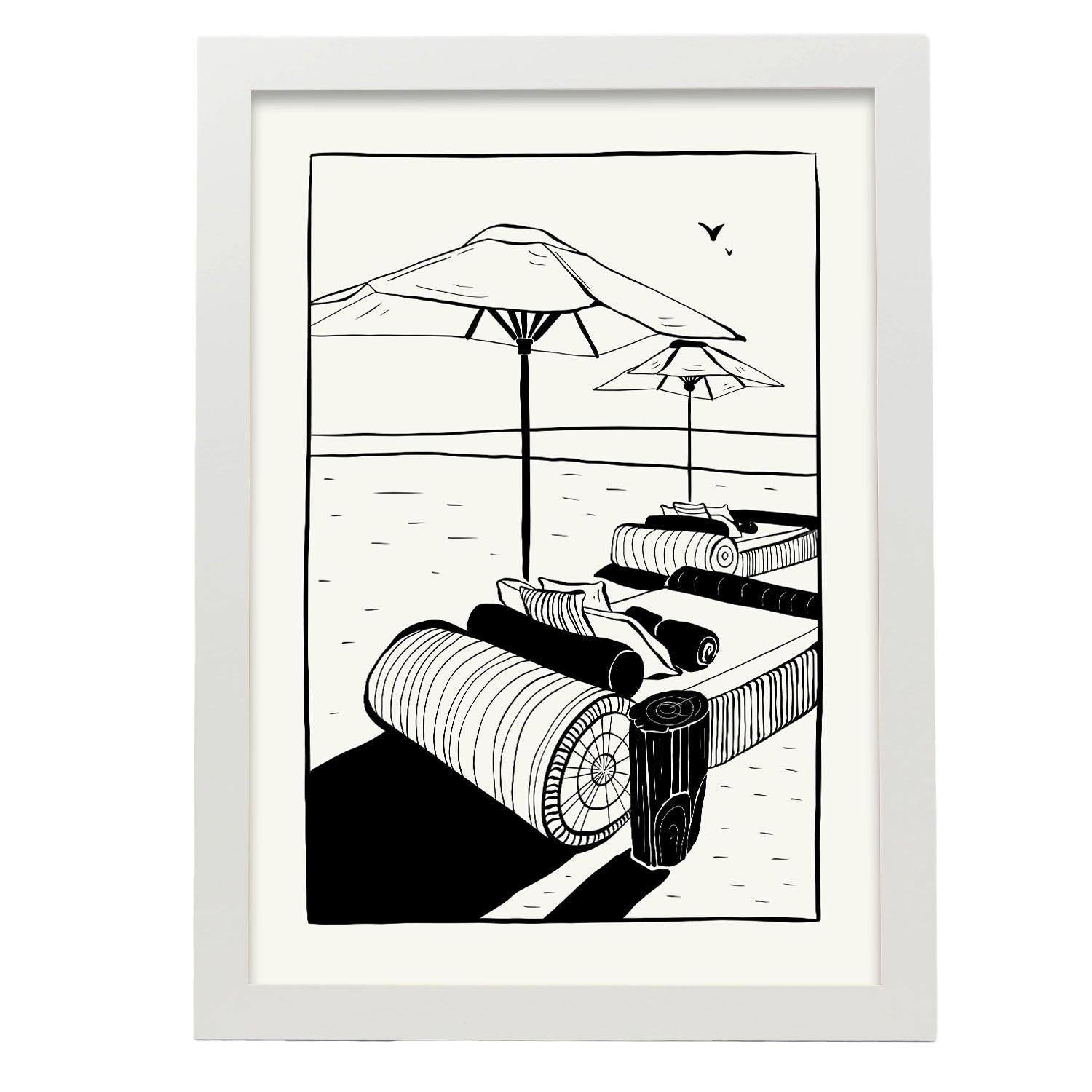 Beachside Umbrella-Artwork-Nacnic-A3-Marco Blanco-Nacnic Estudio SL