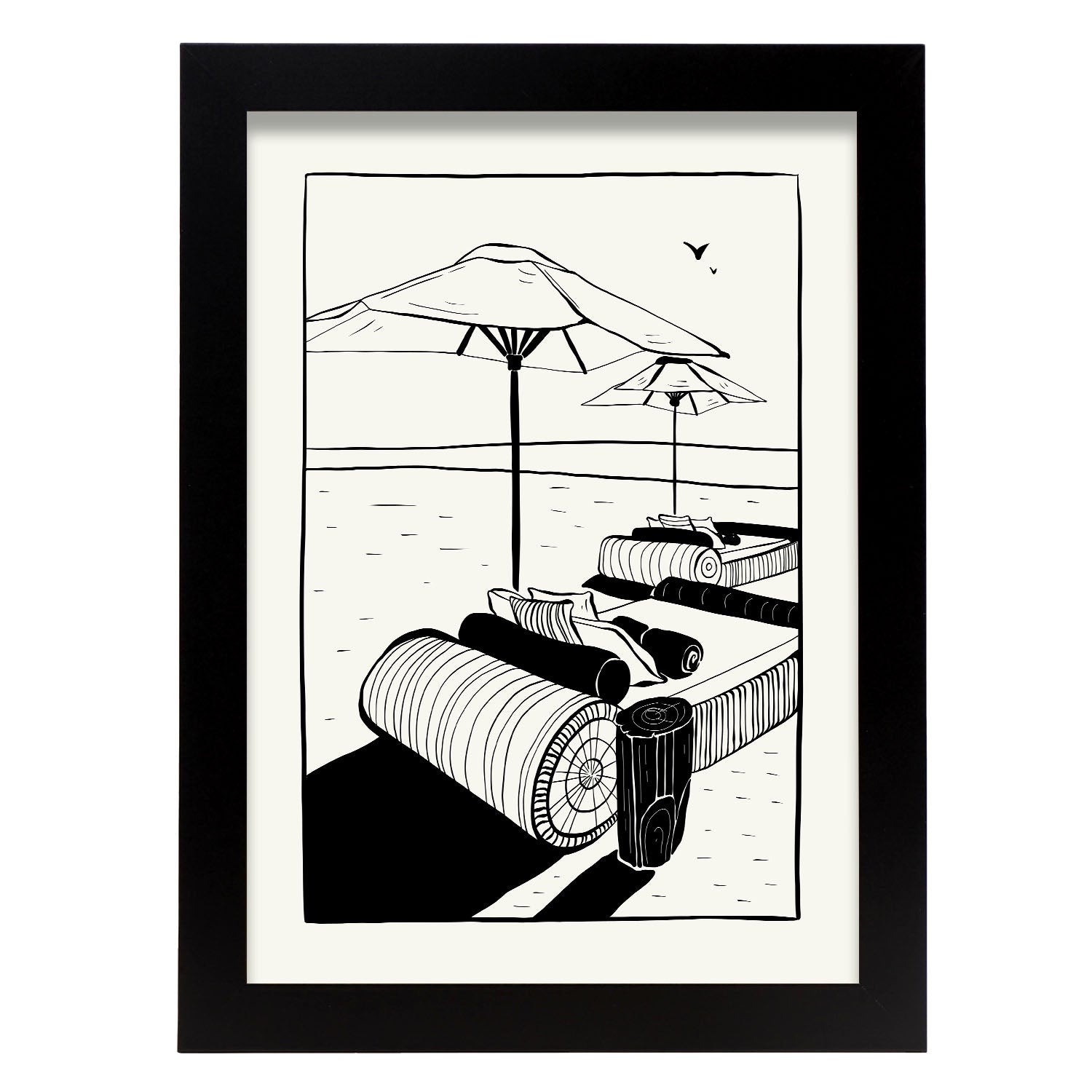 Beachside Umbrella-Artwork-Nacnic-A4-Sin marco-Nacnic Estudio SL