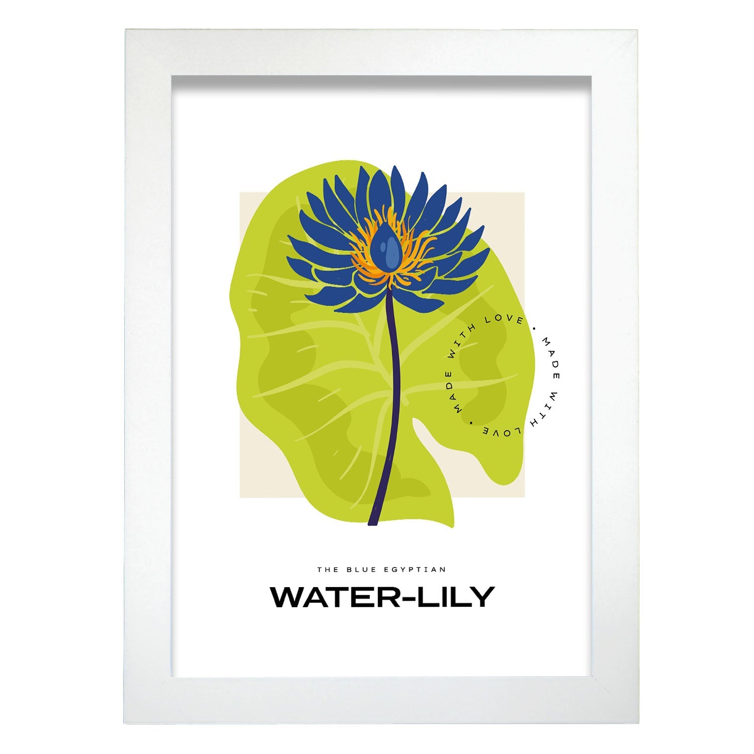 Blue Egyptian Waterlily-Artwork-Nacnic-A4-Marco Blanco-Nacnic Estudio SL