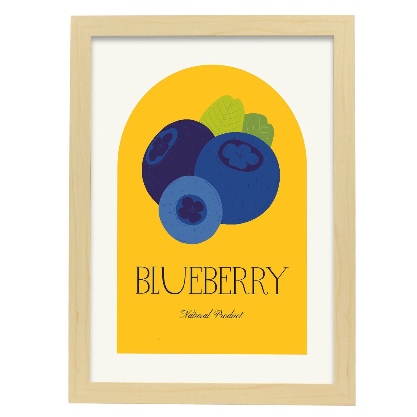 Blueberry-Artwork-Nacnic-A3-Marco Madera clara-Nacnic Estudio SL