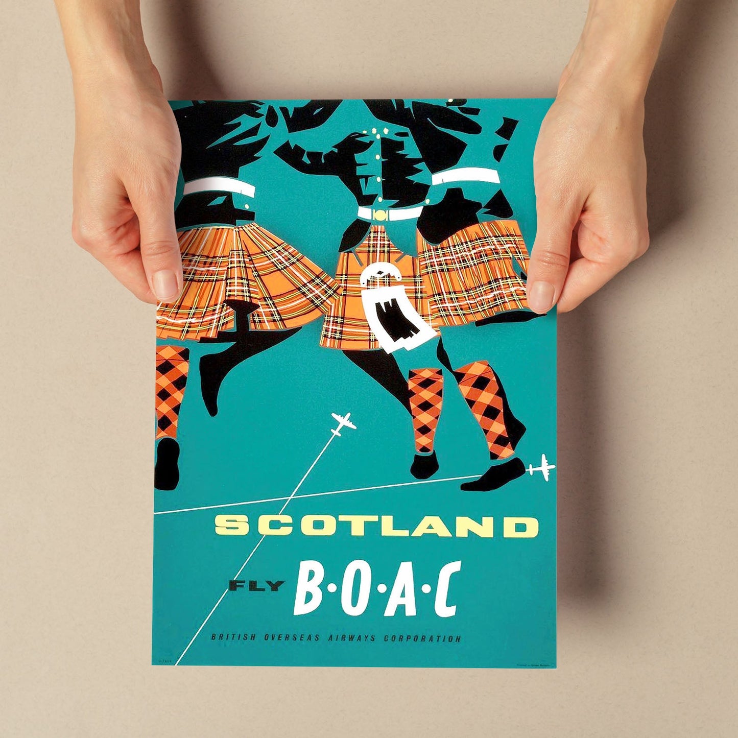 BOAC-Scotland-Airline-Poster-Artwork-Nacnic-Nacnic Estudio SL
