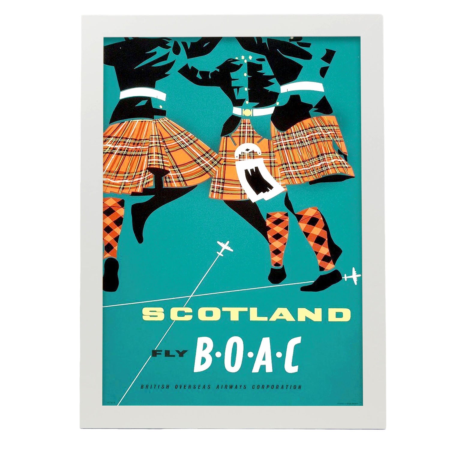 BOAC-Scotland-Airline-Poster-Artwork-Nacnic-A3-Marco Blanco-Nacnic Estudio SL