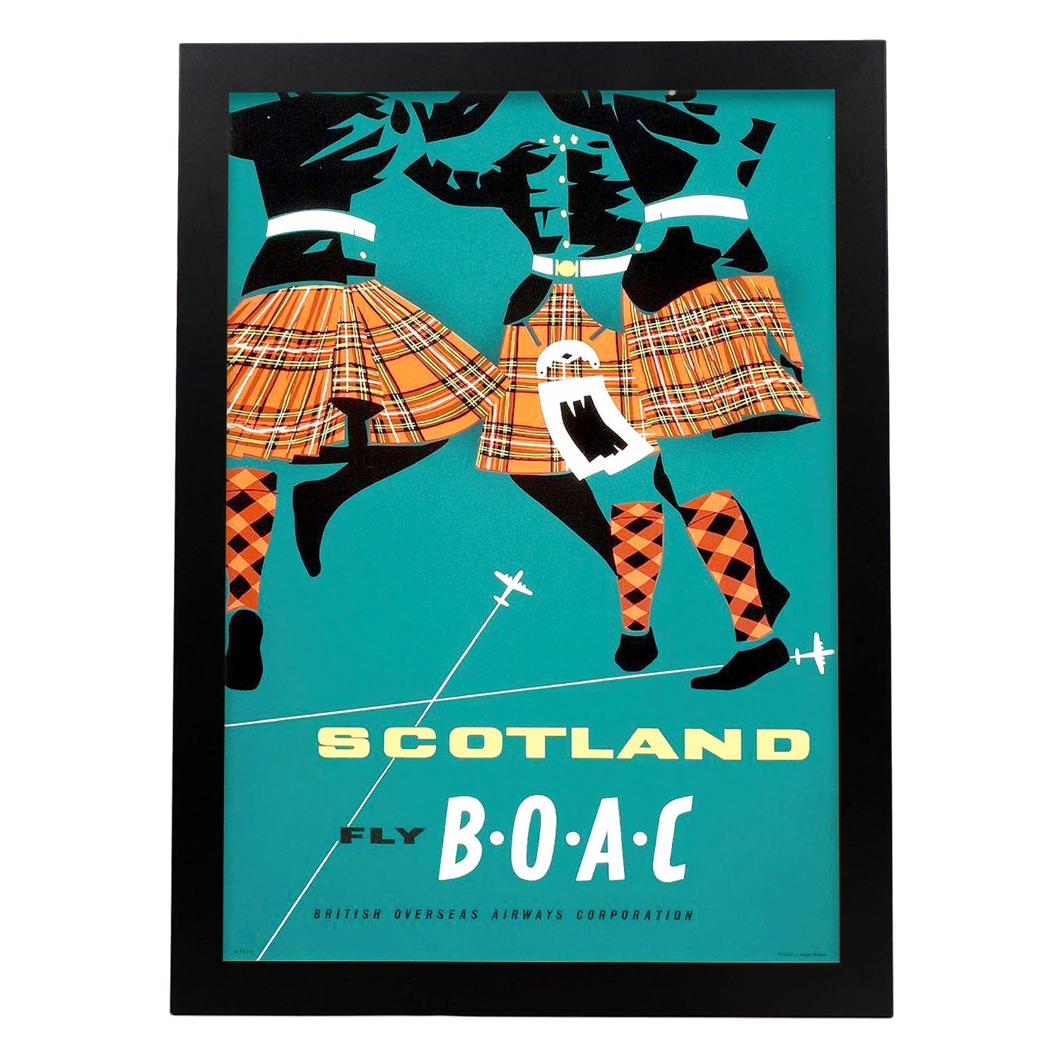 BOAC-Scotland-Airline-Poster-Artwork-Nacnic-A3-Sin marco-Nacnic Estudio SL
