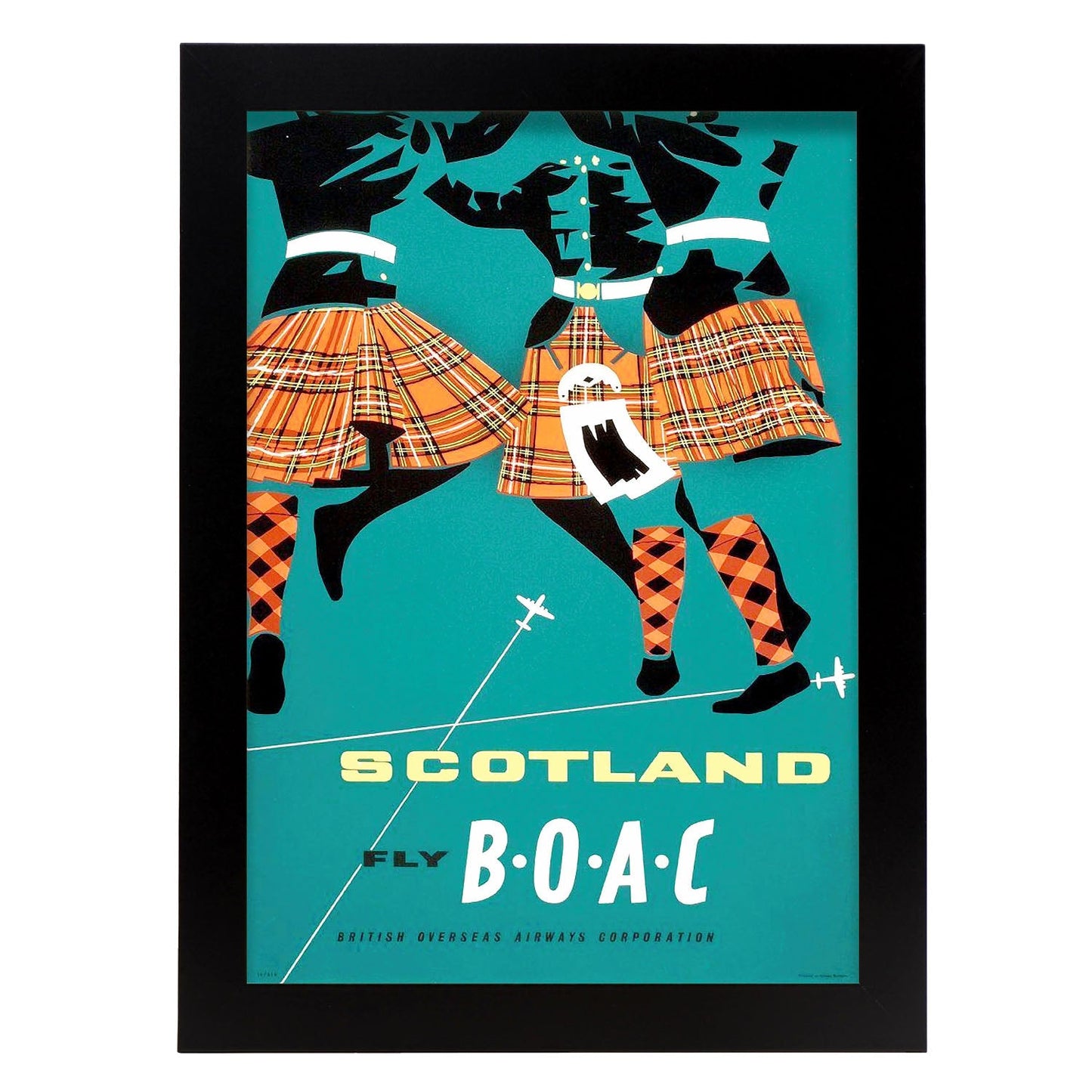 BOAC-Scotland-Airline-Poster-Artwork-Nacnic-A4-Sin marco-Nacnic Estudio SL