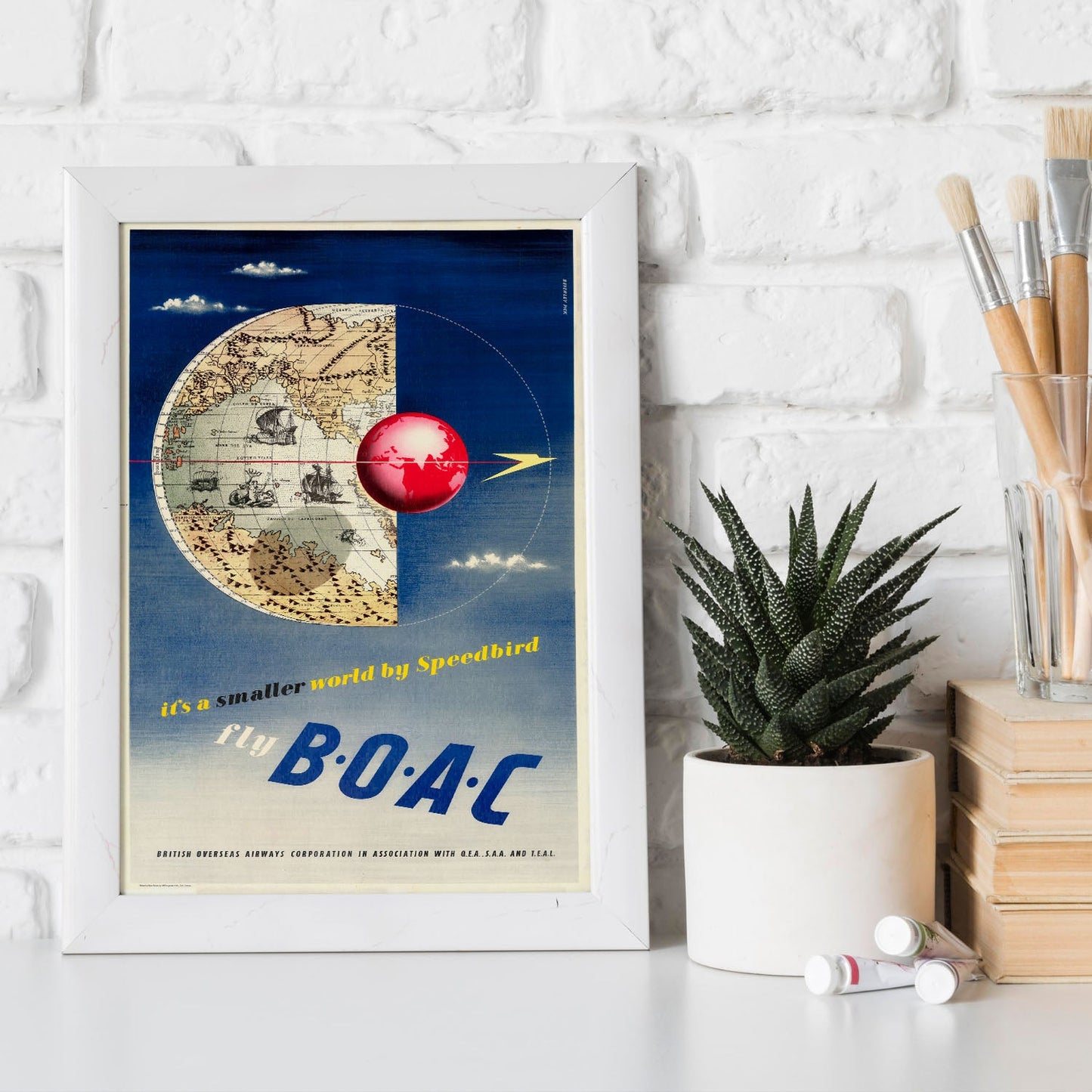 BOAC-vintage-airline-poster-map-Artwork-Nacnic-Nacnic Estudio SL