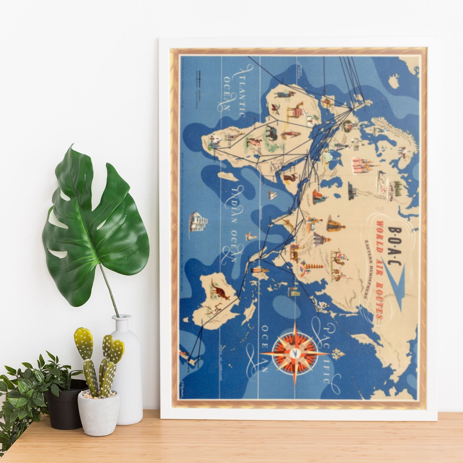 BOAC-World-route-map-Eastern-Hemisphere-Artwork-Nacnic-Nacnic Estudio SL