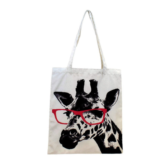 Bolsa tote de Girafa gafas rojas-Nacnic-Nacnic Estudio SL-para cada dia