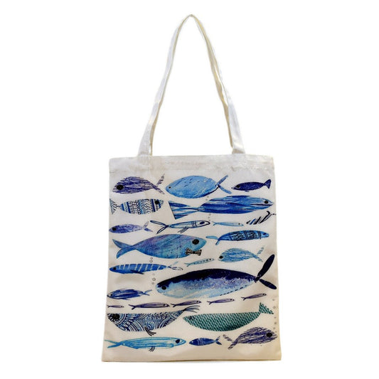 Bolsa tote de Peces azules van y vienen-Nacnic-Nacnic Estudio SL-para cada dia