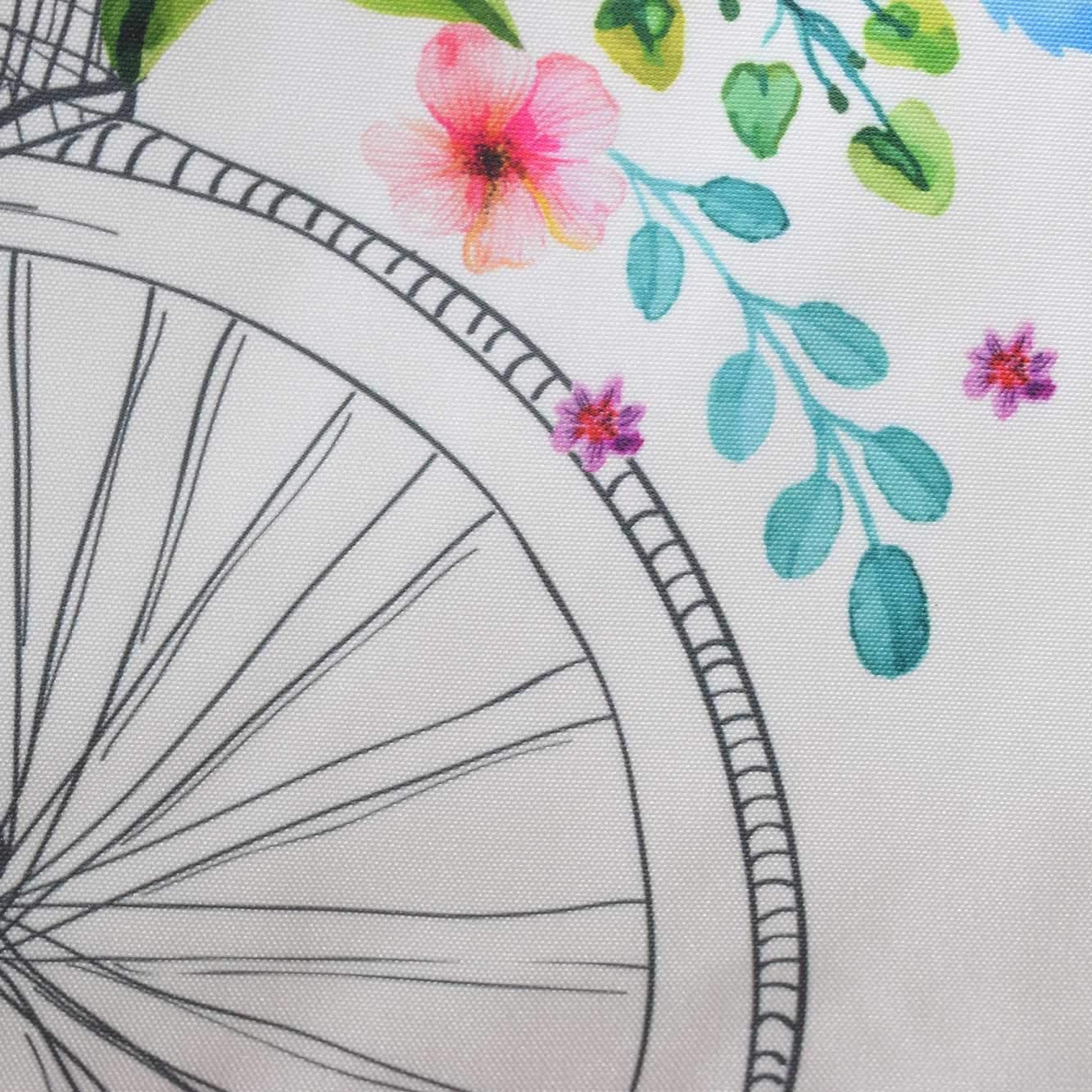 Bolsa Tote de tela | Diseño Bicicleta con flores | Bolso con asas largas multiusos, reutilizable y ecológico.-Nacnic-Nacnic Estudio SL-para cada dia