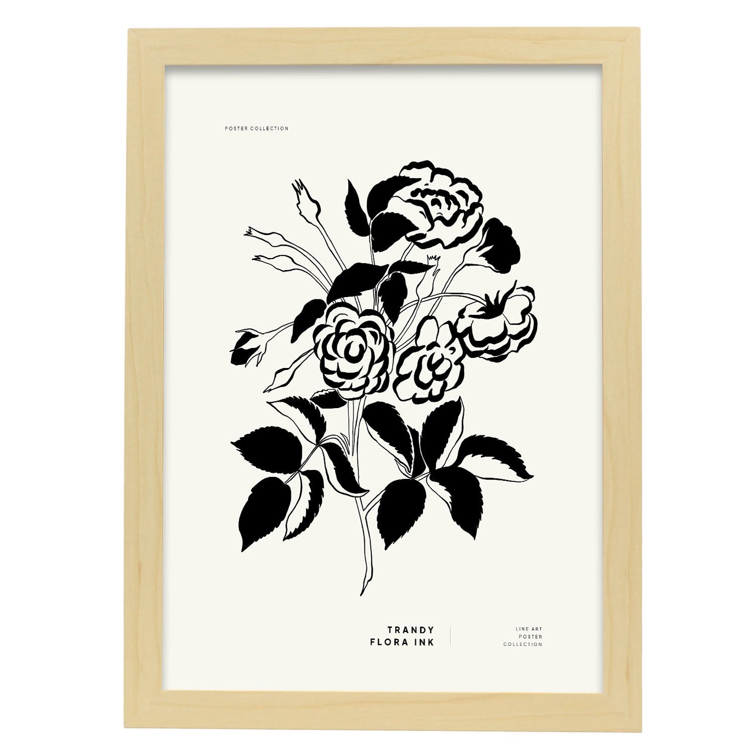Boquet of Roses-Artwork-Nacnic-A3-Marco Madera clara-Nacnic Estudio SL
