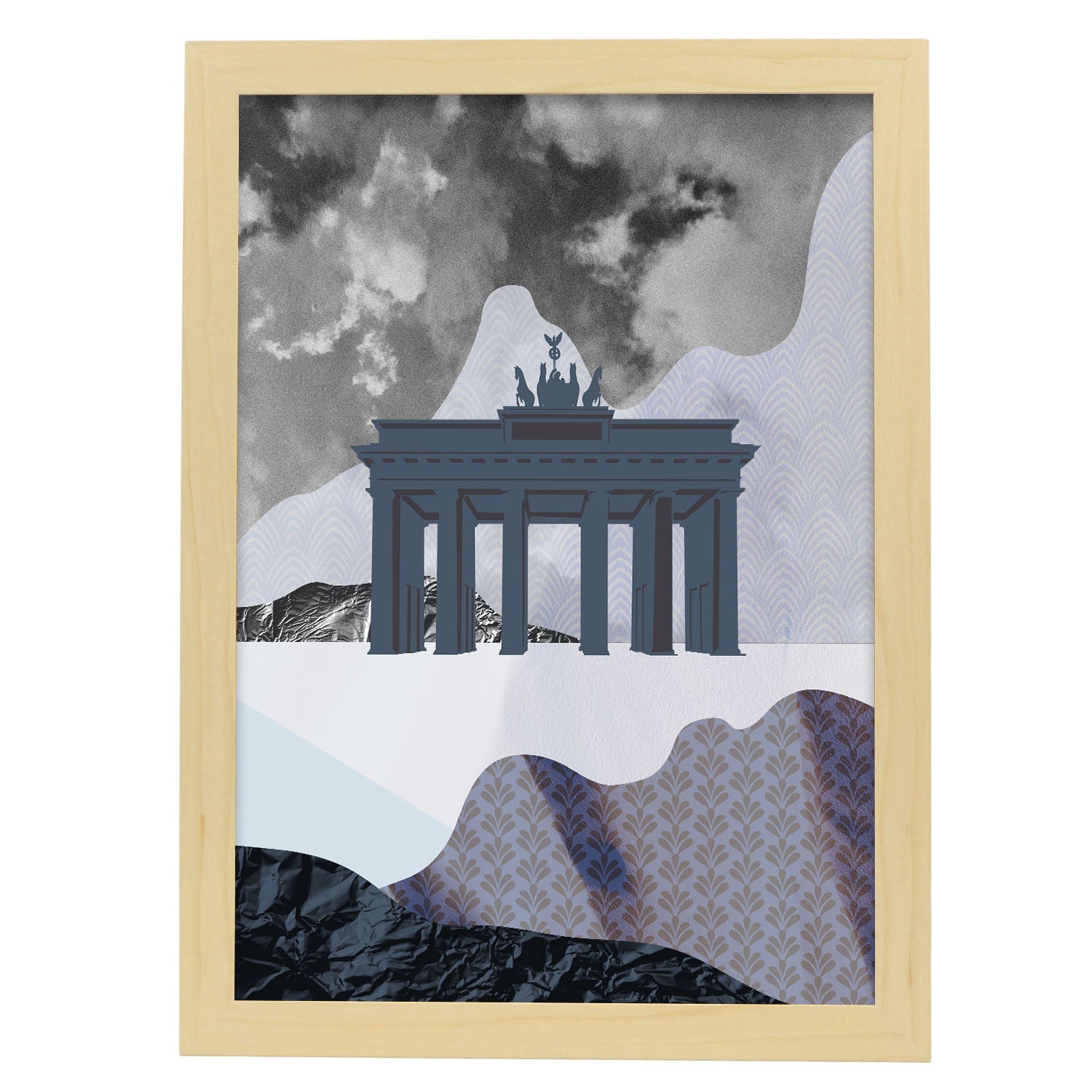 Brandenburg Gate-Artwork-Nacnic-A3-Marco Madera clara-Nacnic Estudio SL