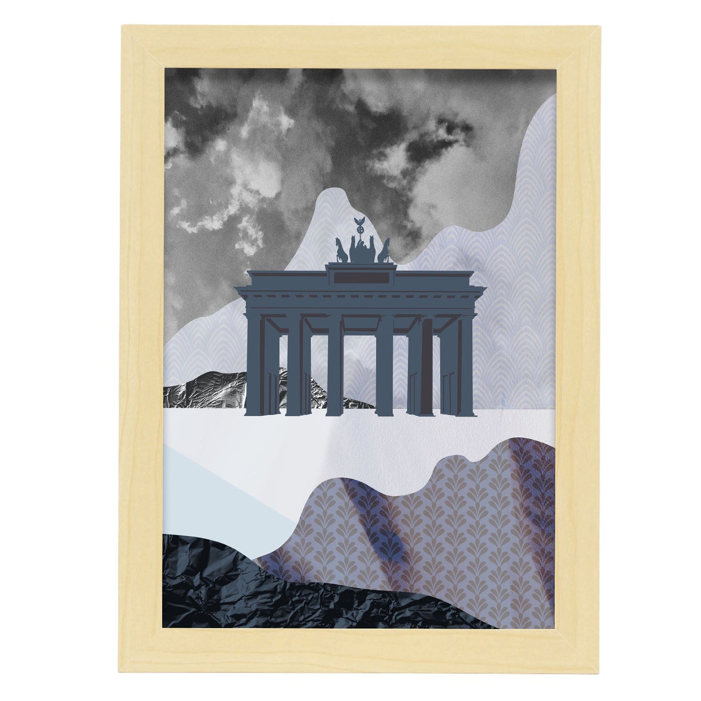 Brandenburg Gate-Artwork-Nacnic-A4-Marco Madera clara-Nacnic Estudio SL