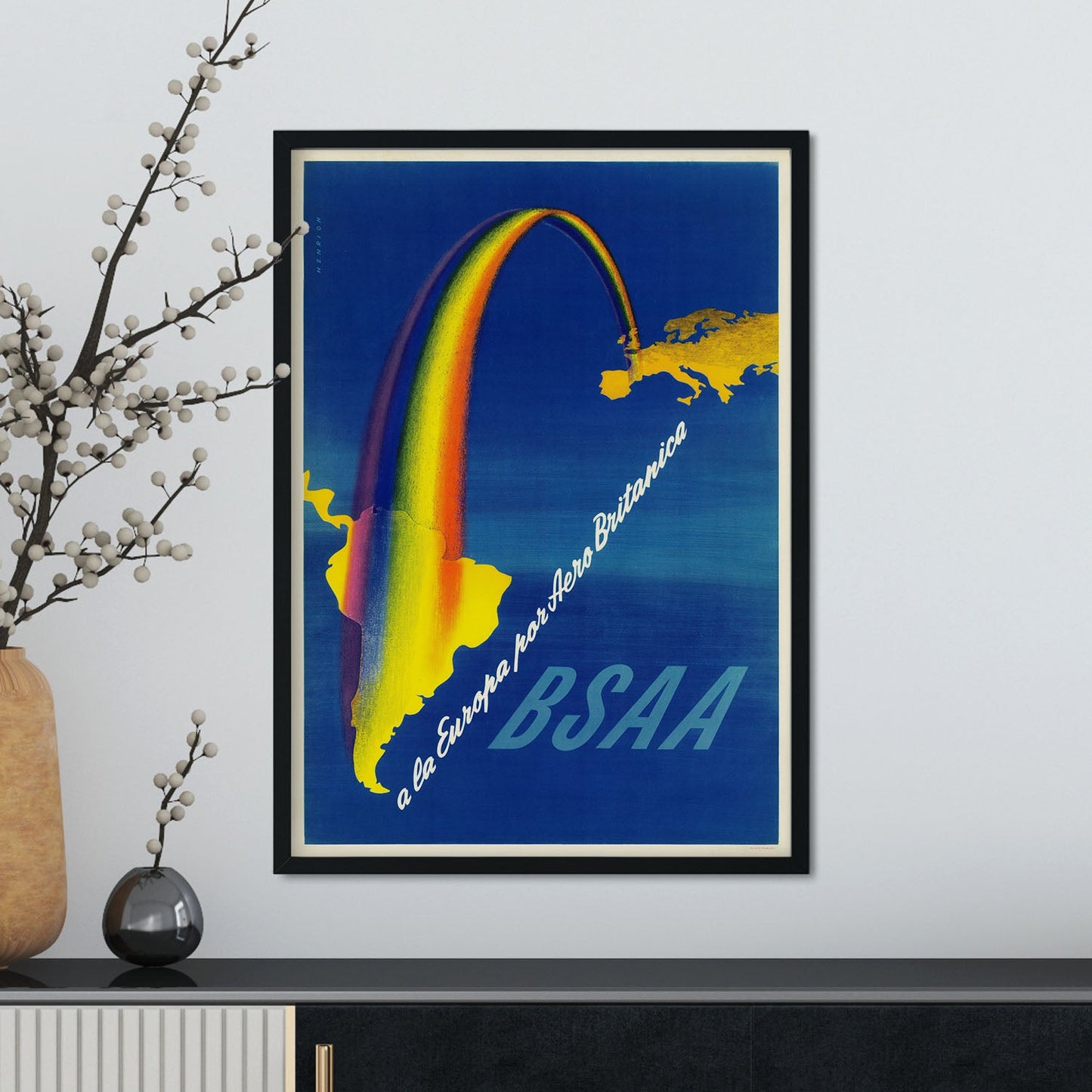 BSAA-Vintage-airline-poster-Artwork-Nacnic-Nacnic Estudio SL