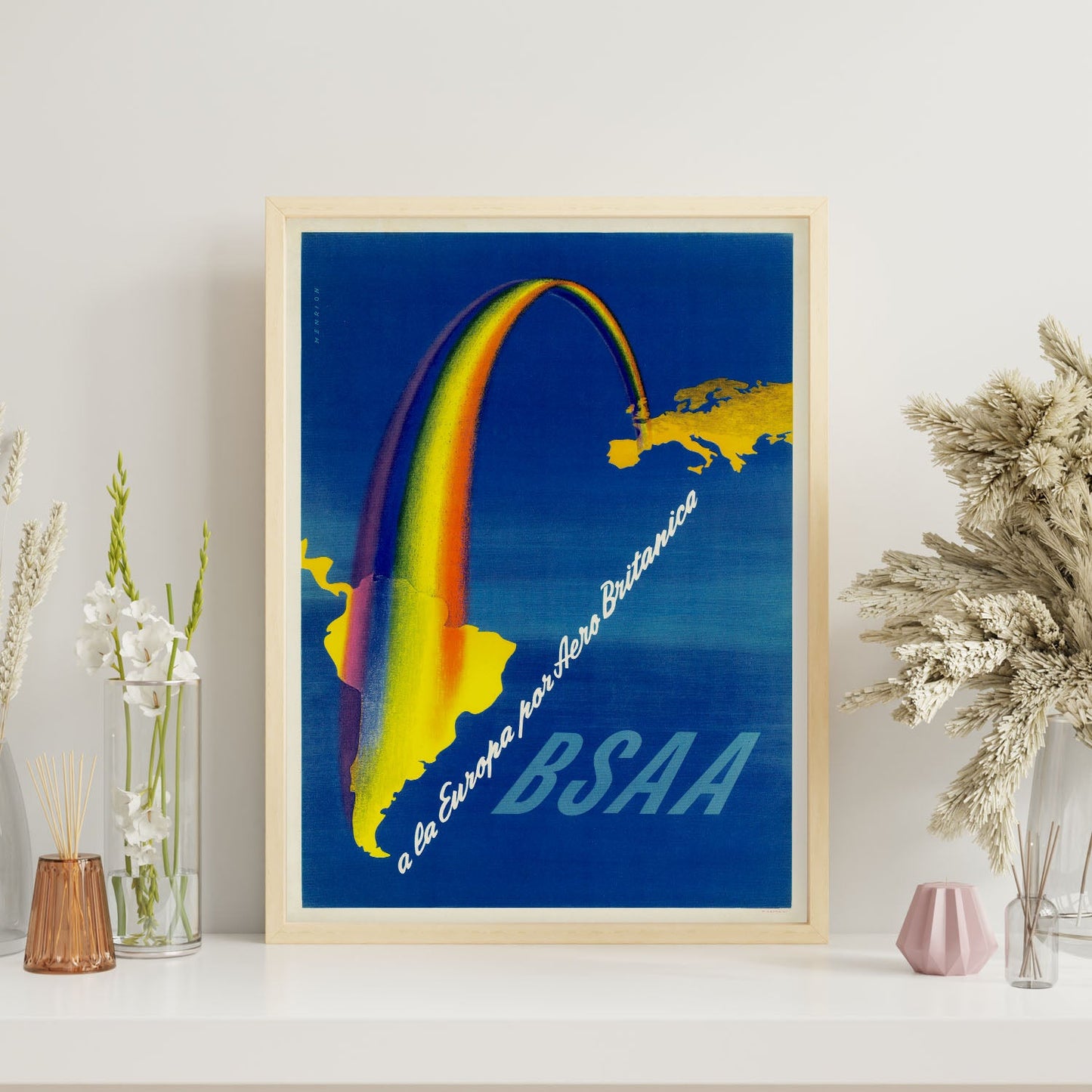 BSAA-Vintage-airline-poster-Artwork-Nacnic-Nacnic Estudio SL