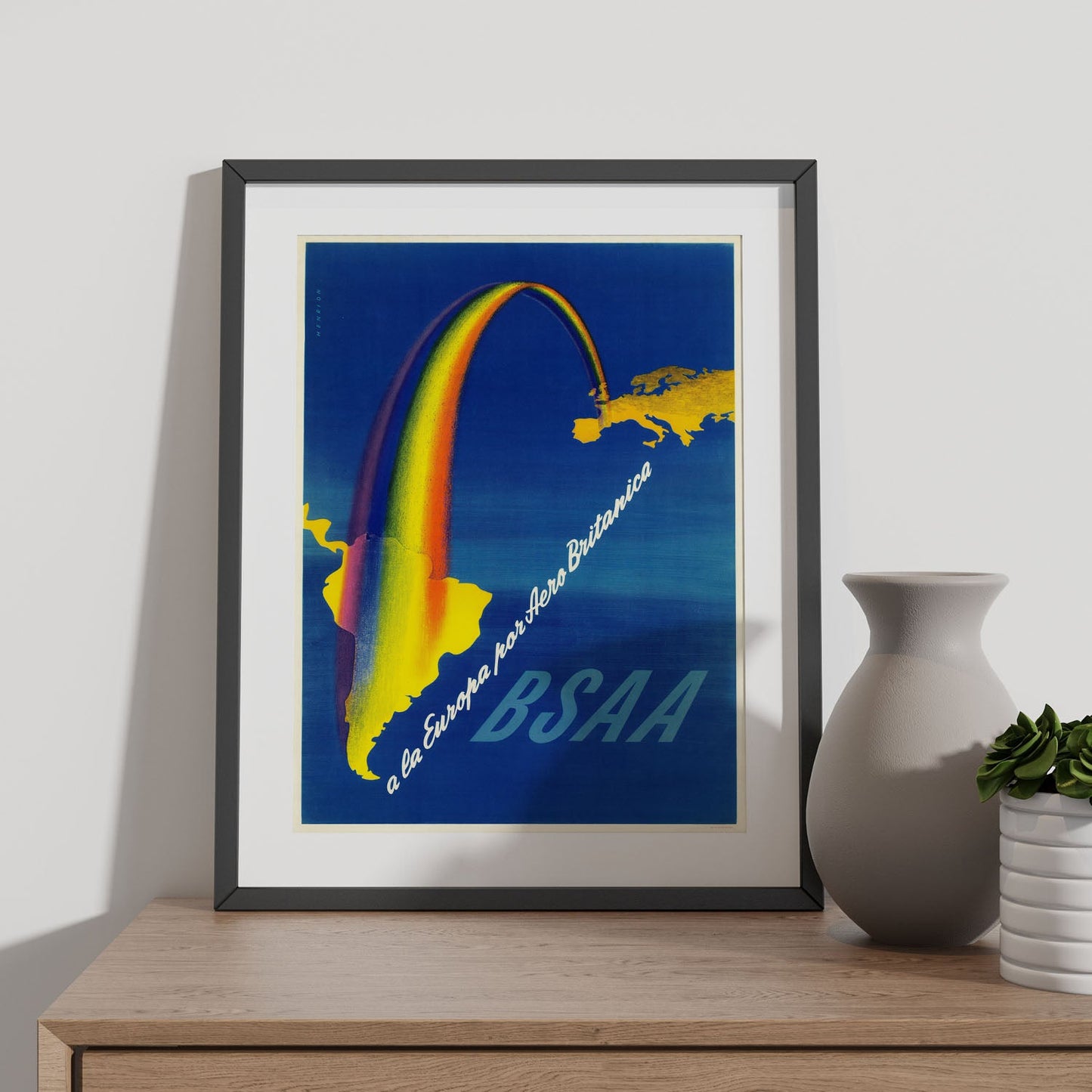 BSAA-Vintage-airline-poster-Artwork-Nacnic-Nacnic Estudio SL