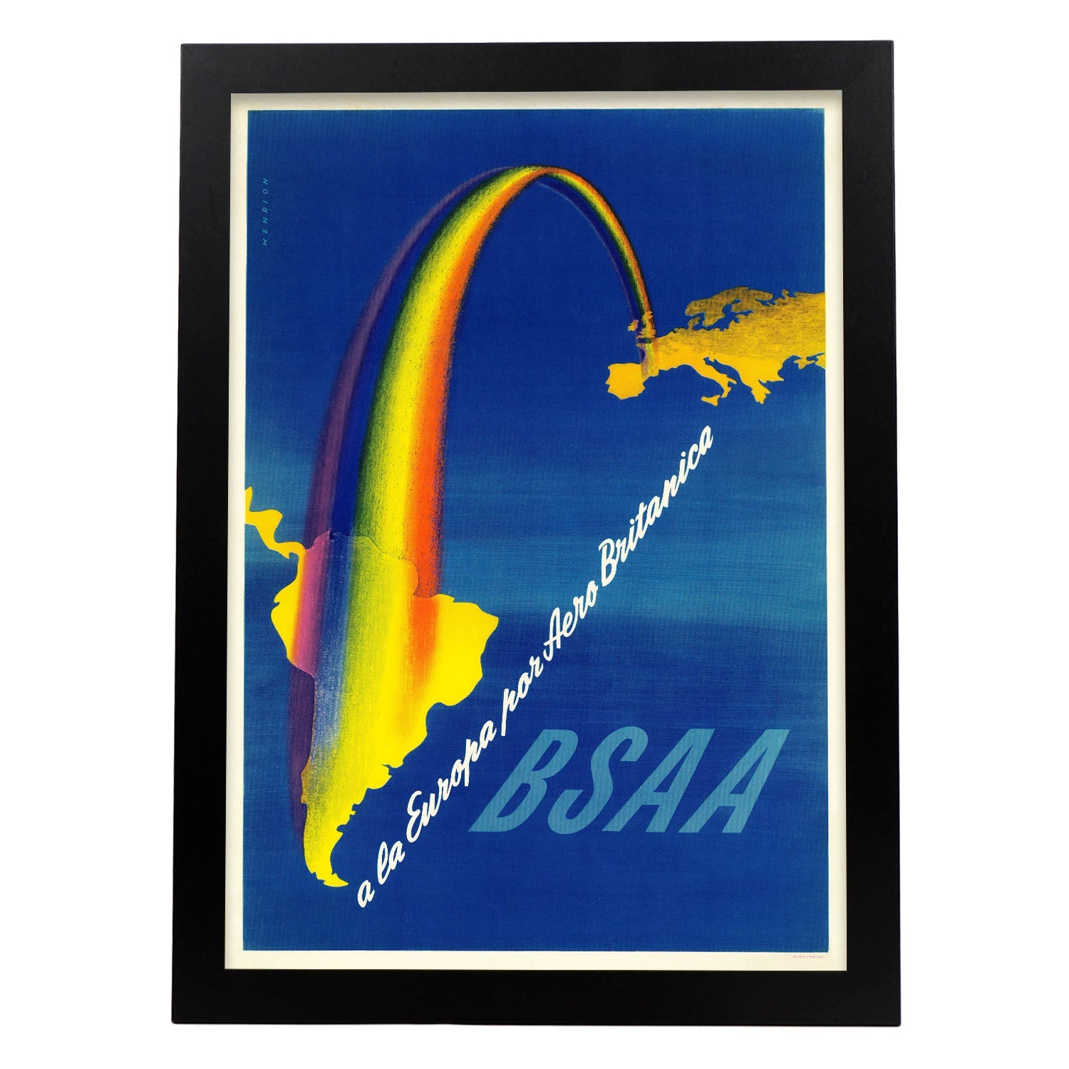 BSAA-Vintage-airline-poster-Artwork-Nacnic-A3-Sin marco-Nacnic Estudio SL