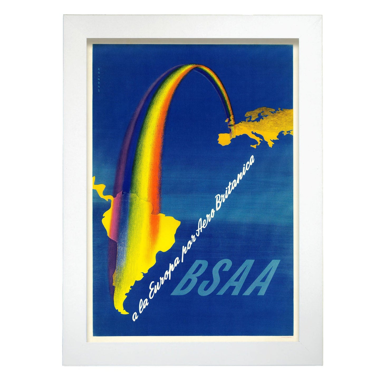 BSAA-Vintage-airline-poster-Artwork-Nacnic-A4-Marco Blanco-Nacnic Estudio SL