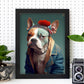 Bulldog nacnic vestido con ropa humana. Estampados de arte de pared estético para el diseño de dormitorio o sala de estar.-Artwork-Nacnic-Nacnic Estudio SL