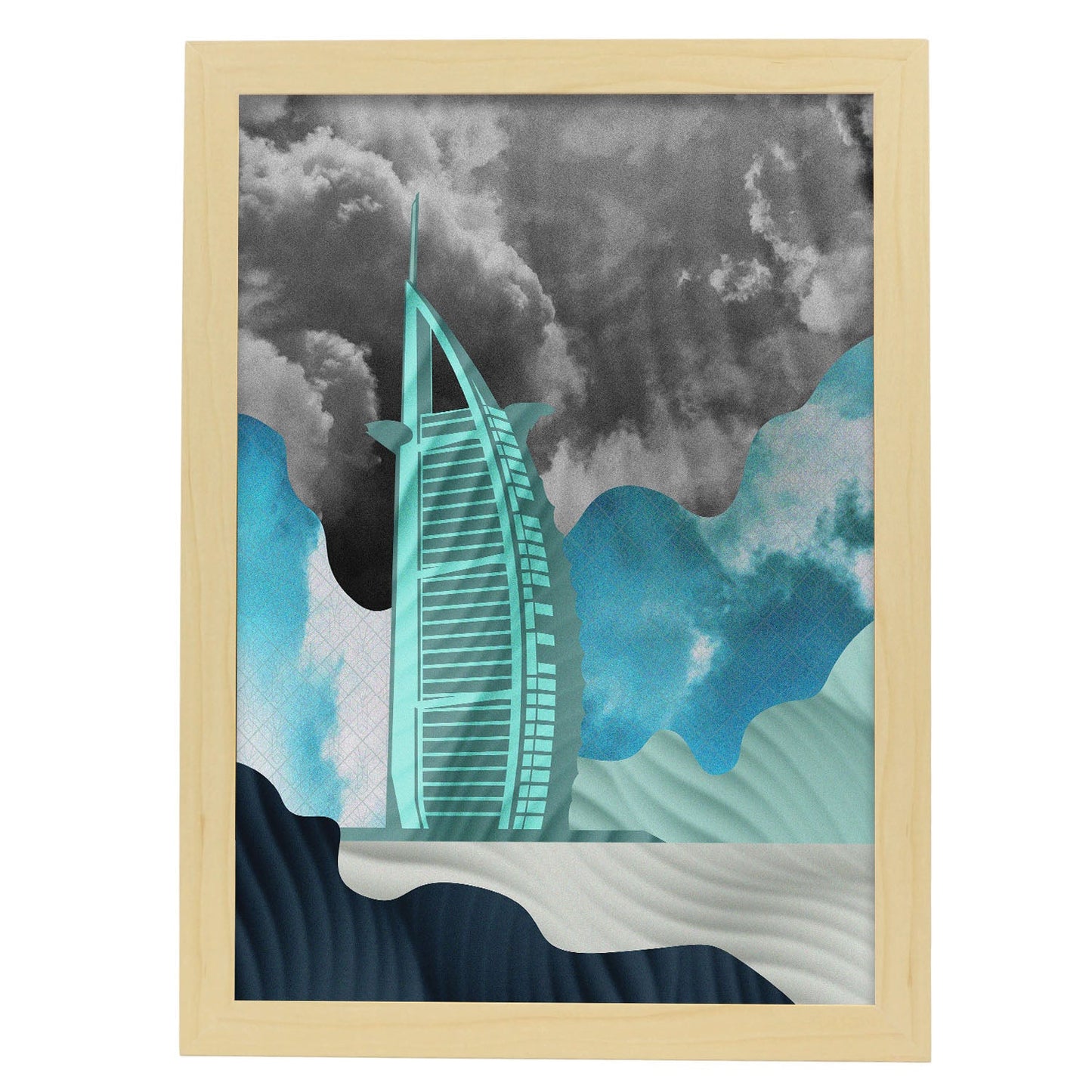 Burj Al Arab-Artwork-Nacnic-A3-Marco Madera clara-Nacnic Estudio SL