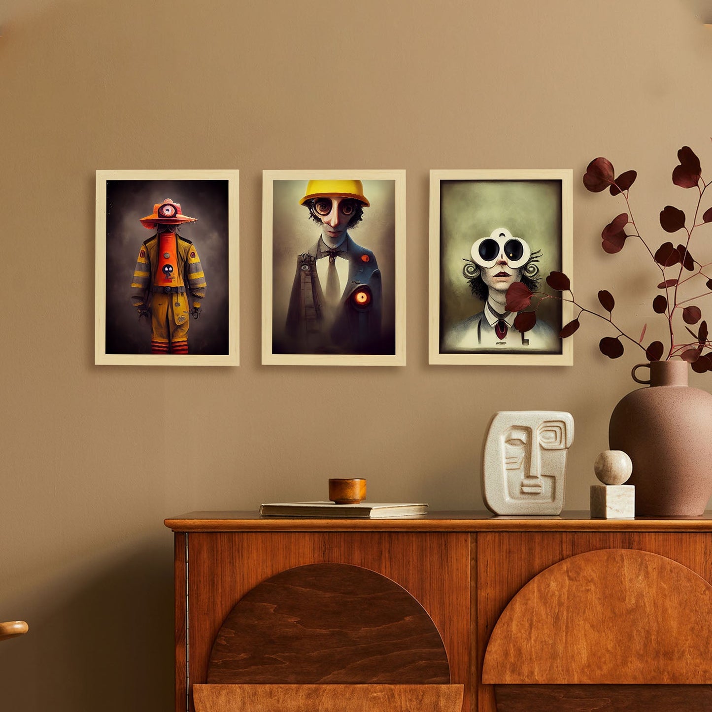 Burton style Animal Illustrations and Posters inspired by Burton's Dark and Goth art Interior Design and Decoration Sets Collection 13-Artwork-Nacnic-Nacnic Estudio SL